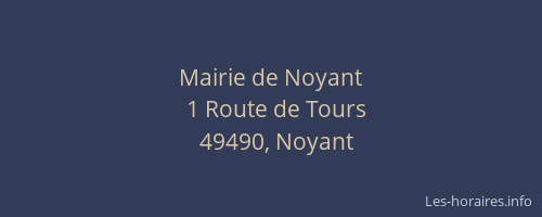 Mairie de Noyant
