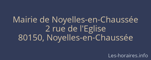 Mairie de Noyelles-en-Chaussée