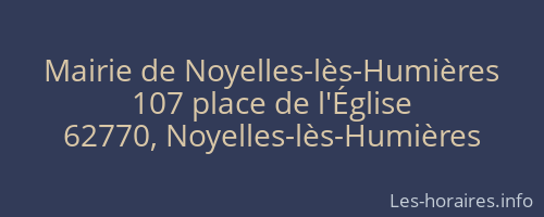Mairie de Noyelles-lès-Humières