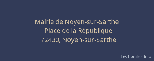 Mairie de Noyen-sur-Sarthe