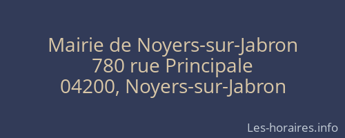 Mairie de Noyers-sur-Jabron