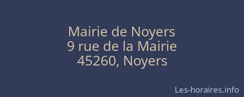 Mairie de Noyers