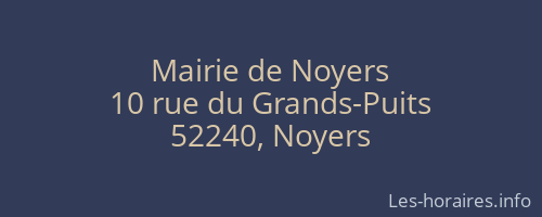 Mairie de Noyers