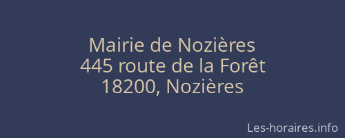 Mairie de Nozières
