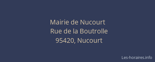 Mairie de Nucourt