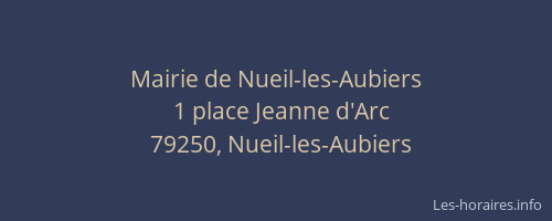 Mairie de Nueil-les-Aubiers