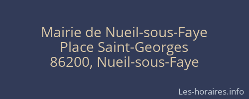 Mairie de Nueil-sous-Faye