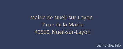 Mairie de Nueil-sur-Layon