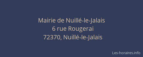 Mairie de Nuillé-le-Jalais