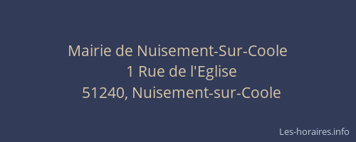 Mairie de Nuisement-Sur-Coole