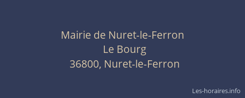 Mairie de Nuret-le-Ferron