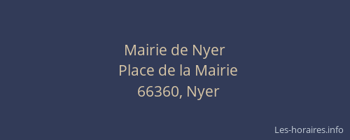 Mairie de Nyer