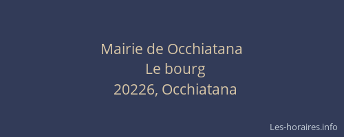 Mairie de Occhiatana