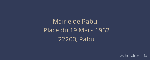 Mairie de Pabu