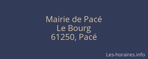 Mairie de Pacé