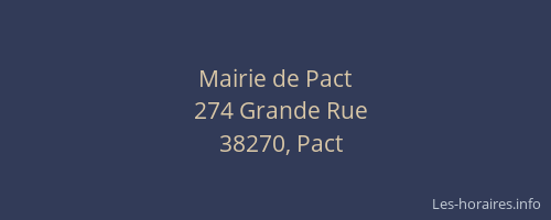 Mairie de Pact