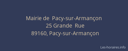 Mairie de  Pacy-sur-Armançon