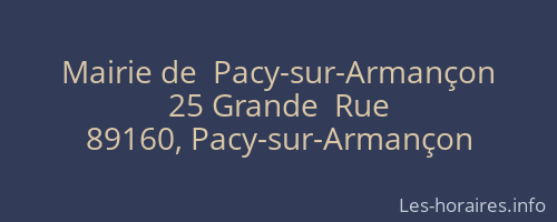 Mairie de  Pacy-sur-Arman&ccedil;on