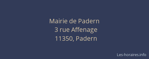 Mairie de Padern
