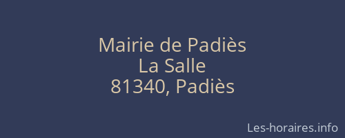 Mairie de Padiès