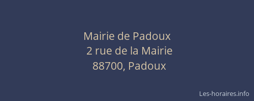 Mairie de Padoux