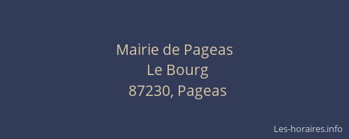 Mairie de Pageas