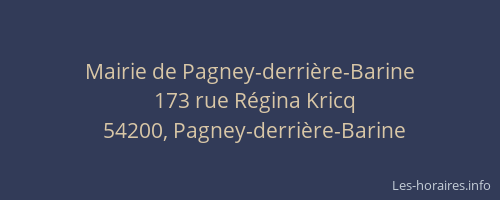 Mairie de Pagney-derri&egrave;re-Barine
