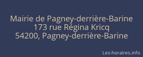 Mairie de Pagney-derrière-Barine