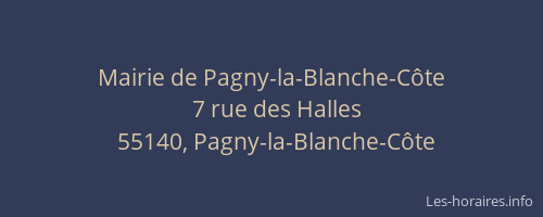 Mairie de Pagny-la-Blanche-Côte