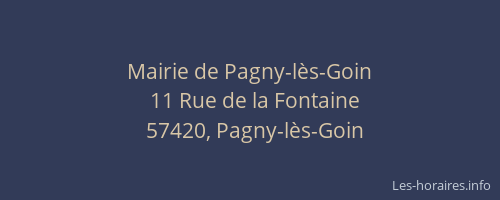 Mairie de Pagny-l&egrave;s-Goin