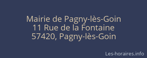 Mairie de Pagny-lès-Goin