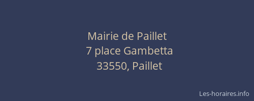 Mairie de Paillet