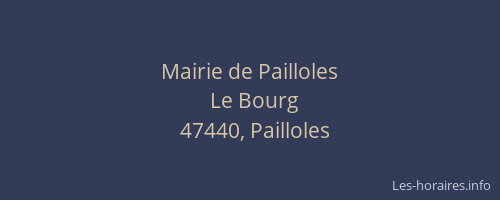 Mairie de Pailloles