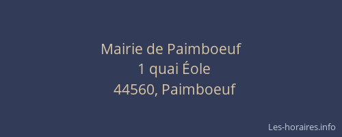 Mairie de Paimboeuf