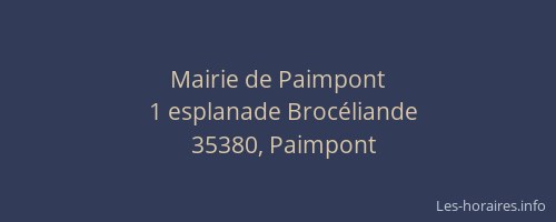 Mairie de Paimpont