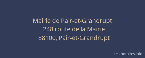 Mairie de Pair-et-Grandrupt