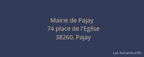 Mairie de Pajay