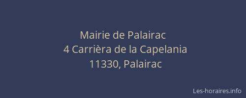 Mairie de Palairac