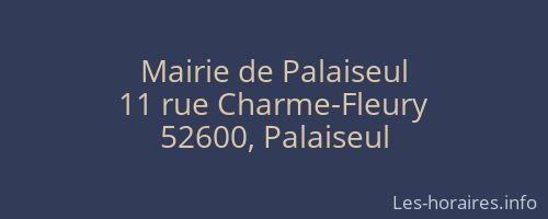 Mairie de Palaiseul
