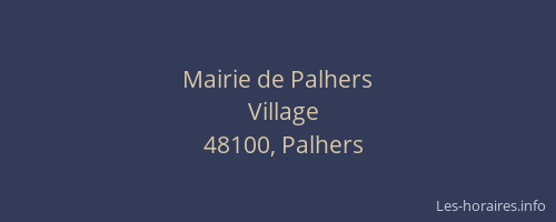Mairie de Palhers
