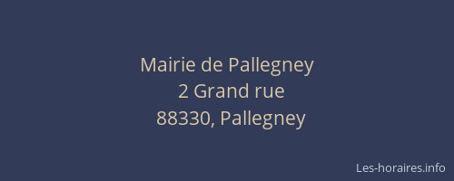 Mairie de Pallegney
