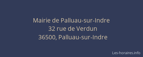 Mairie de Palluau-sur-Indre