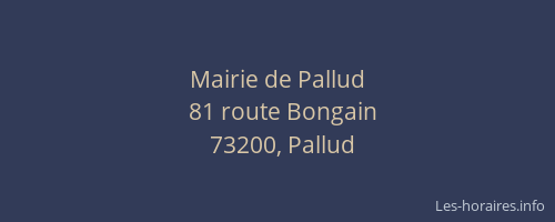 Mairie de Pallud