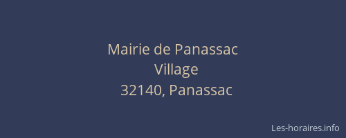 Mairie de Panassac