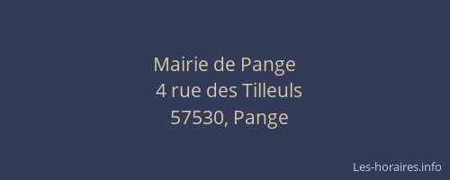 Mairie de Pange