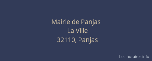 Mairie de Panjas