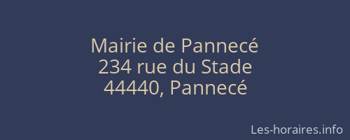 Mairie de Pannecé