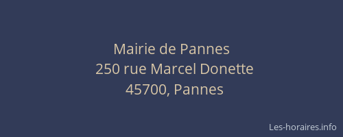 Mairie de Pannes