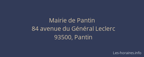 Mairie de Pantin