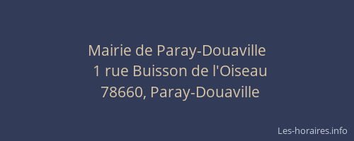 Mairie de Paray-Douaville